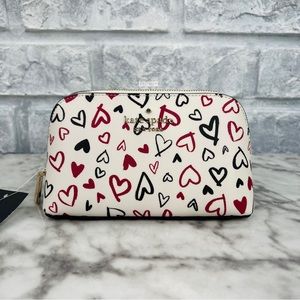 Kate Spade Scribble Hearts Cosmetic Case Pouch